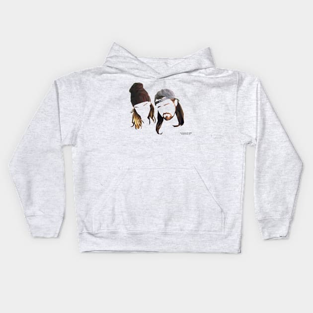 Jay and Silent Bob Polygonal Kids Hoodie by CriSan